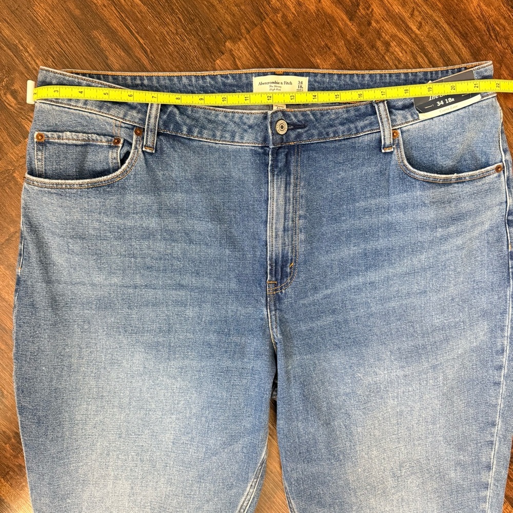 Abercrombie & Fitch The Skinny Ankle Curve Love High Rise Jeans Size 18R NWT - Picture 7 of 12